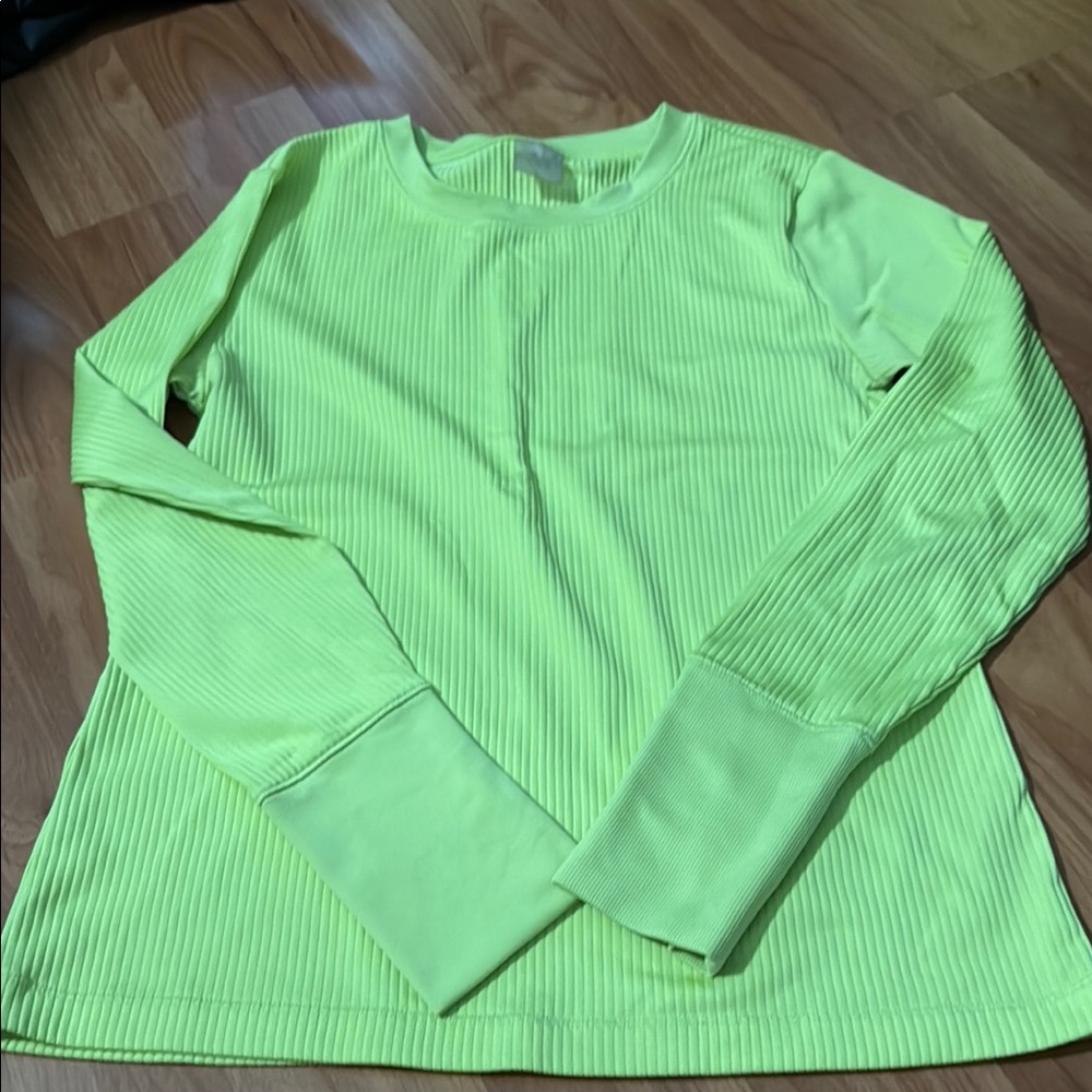 CALIA by Carrie Underwood Neon Green Ribbed Top